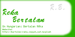 reka bertalan business card