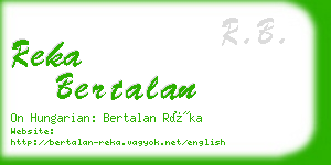 reka bertalan business card